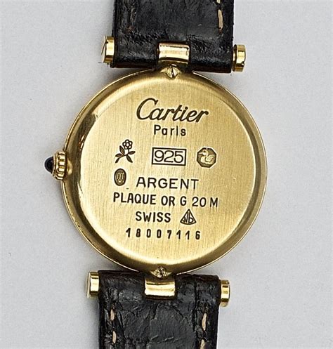 cartier argent plaque or g20m swiss